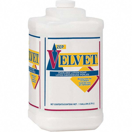 ZEP Inc 95824 Velvet Lotion Hand Soap, 1 gal, Pleasant Scent, 4/Case