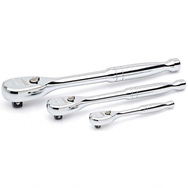 GEARWRENCH 81206T Ratchet Set 1/2, 1/4 & 3/8" Drive, Pear Head