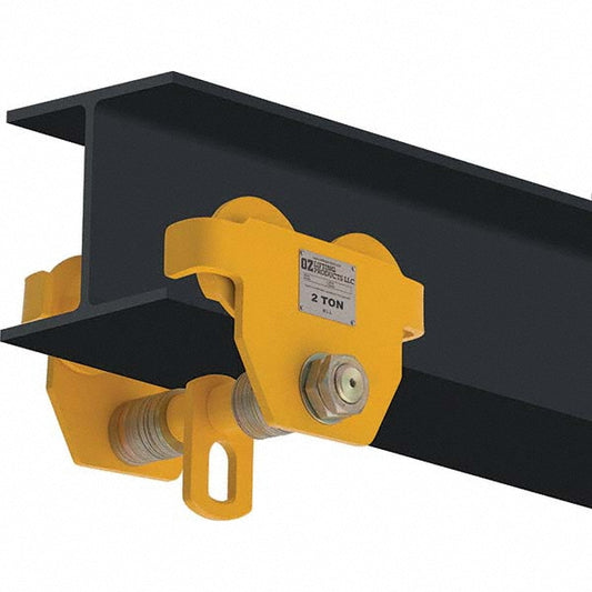 OZ Lifting Products OZ2PBT Trolleys Type Beam  Maximum Flange Width 12 (Inch) Maximum Flange Width (Decimal Inch) 12.0000  Minimum Flange Width (Decimal Inch) 3.4600  Minimum Radius (Inch) 3.6000  Flange Width (Inch) 3.46 to 12