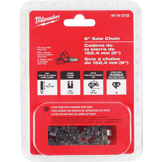 Milwaukee Tool 49-16-2732 Outdoor Power Equipment Accessories Accessory Type Chainsaw Chain  Material Aluminum  Length (Inch) 6 6" in  