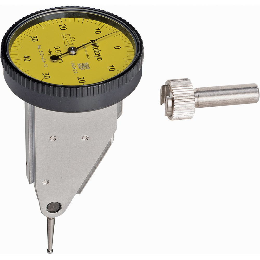 Mitutoyo 513-454-10E Dial Test Indicator 0.80 mm Max, 0-40-0 Dial Reading, 8.00 microm Accuracy