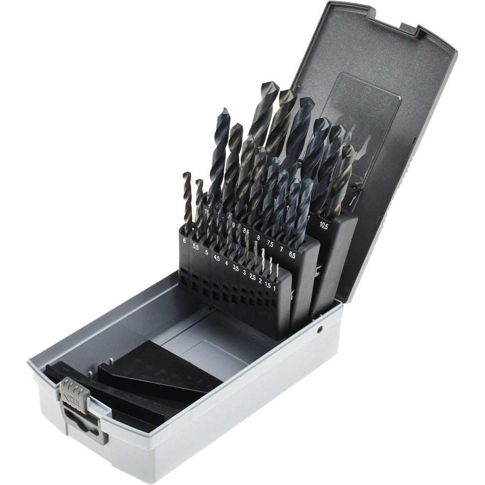 Guhring 9002010000140 Drill Bit Set  Jobber Length Drill Bits,  25 Pc,  118 deg, High-Speed Steel