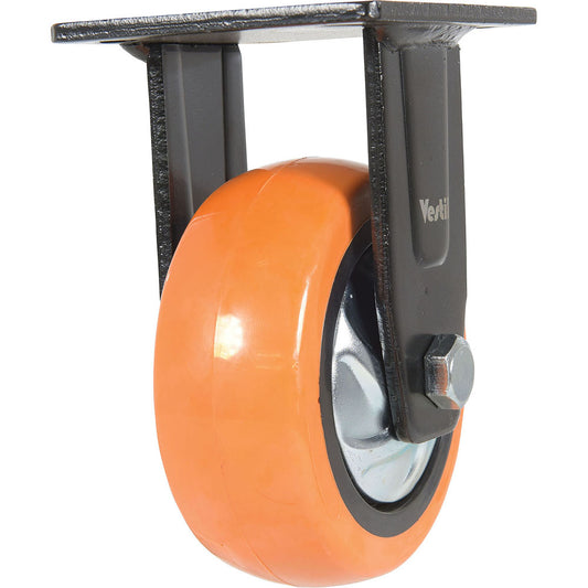 Vestil CST-E6-5X2PUP-R Standard Casters Mount With Holes Bearing Type Ball Wheel Diameter (Inch) 5 Wheel Width (Inch) 2 Load Capacity (Lb. - 3 Decimals) 639.000 Wheel Material Polyurethane Wheel Color Orange Overall Height (Inch) 6-1/2