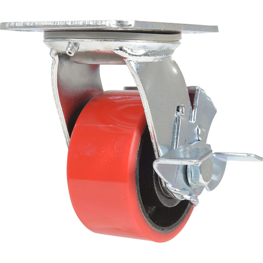 Vestil CST-VE-4X2PU-SWB Standard Casters Mount With Holes Bearing Type Ball Wheel Diameter (Inch) 4 Wheel Width (Inch) 2 Load Capacity (Lb. - 3 Decimals) 792.000 Wheel Material Polyurethane Wheel Color Red Overall Height (Inch) 5-1/2