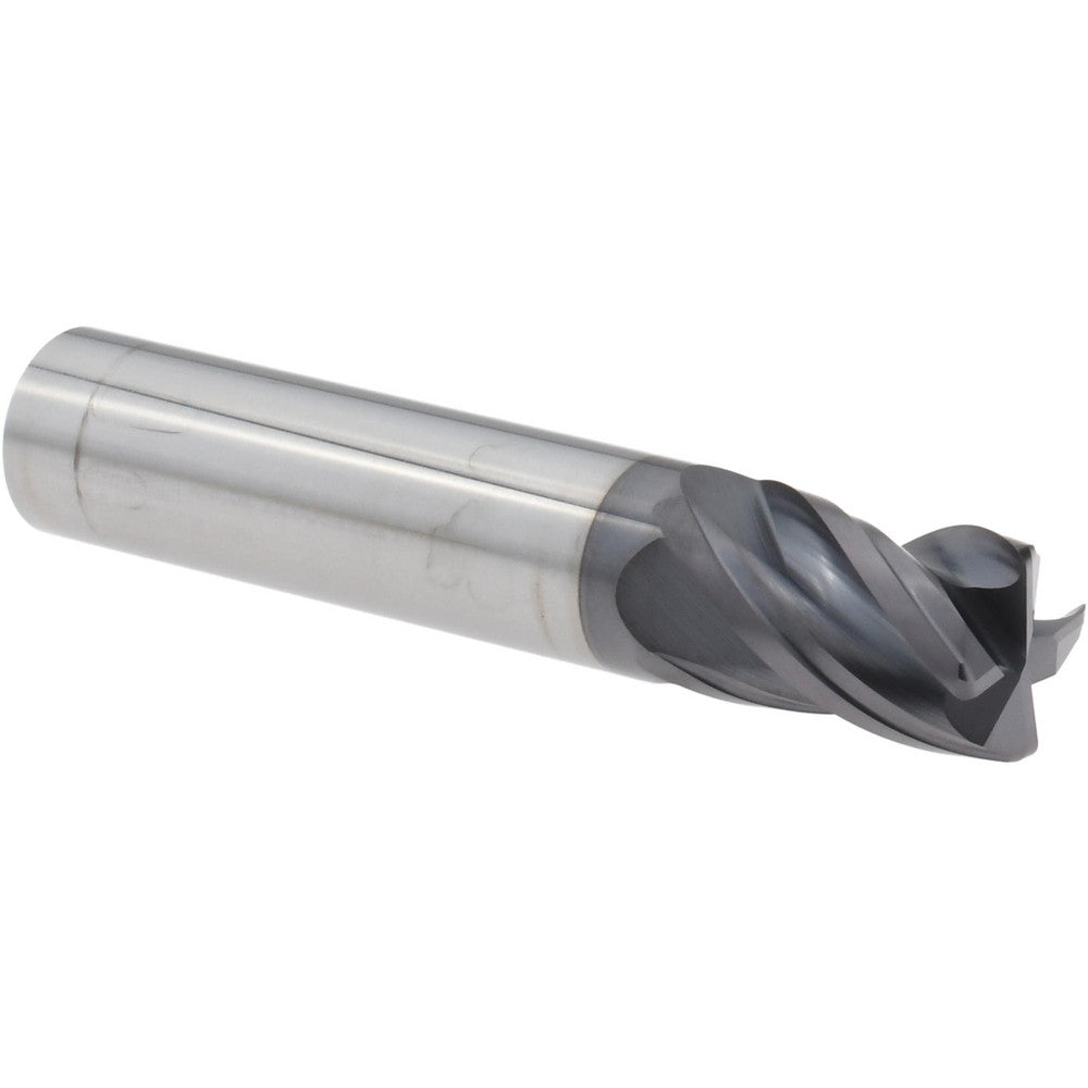 Sandvik Coromant 8036204 Corner Radius End Mill 3/8" Dia, 1/2" LOC, 0.0300" Radius, 4 Flute, Solid Carbide