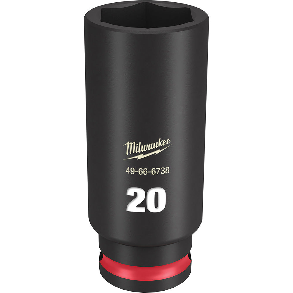 Milwaukee Tool 49-66-6738 Impact Socket 3/8" Drive, 20mm Socket, Hex Drive