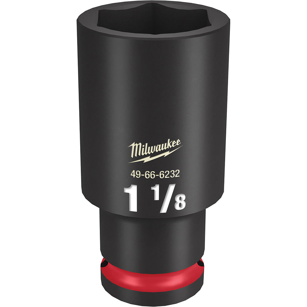Milwaukee Tool 49-66-6232 Impact Socket 1/2" Drive, 1-1/8" Socket, Hex Drive