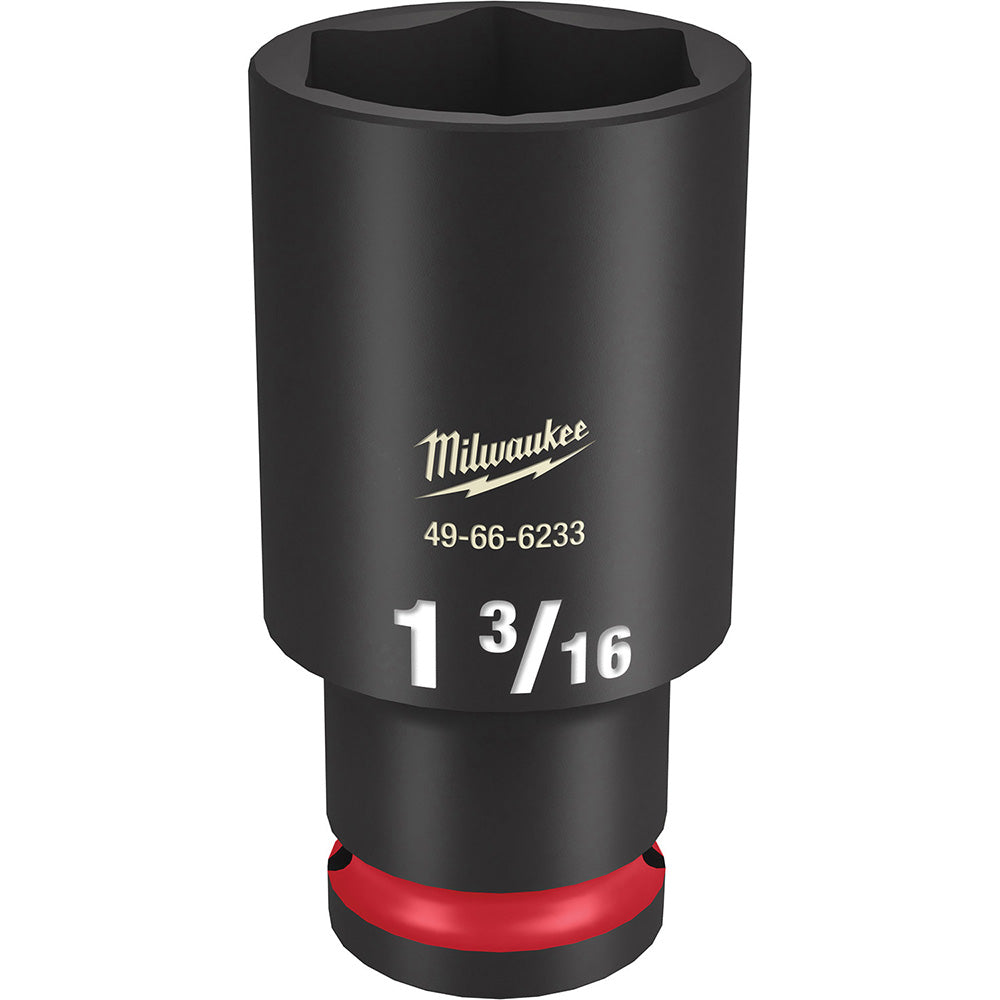Milwaukee Tool 49-66-6233 Impact Socket 1/2" Drive, 1-3/16" Socket, Hex Drive