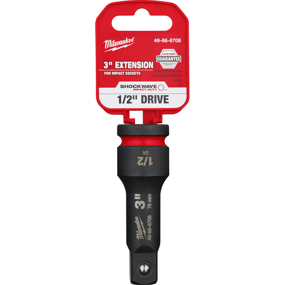 Milwaukee Tool 49-66-6706 Socket Extensions Drive Size (Inch) 1/2  Overall Length (Inch) 3  Overall Length (Decimal Inch) 3.0000  