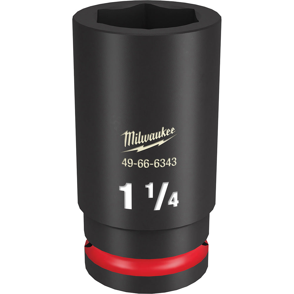 Milwaukee Tool 49-66-6343 Impact Socket 3/4" Drive, 1-1/4" Socket, Hex Drive