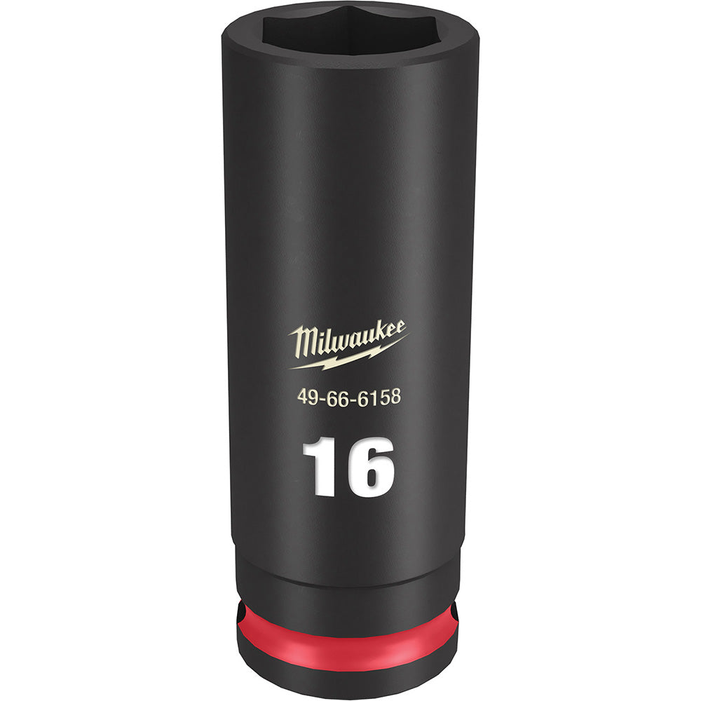 Milwaukee Tool 49-66-6158 Impact Socket 3/8" Drive, 16mm Socket, Hex Drive