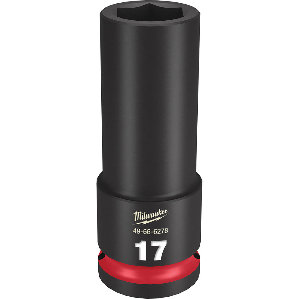 Milwaukee Tool 49-66-6278 Impact Socket 1/2" Drive, 17mm Socket, Hex Drive