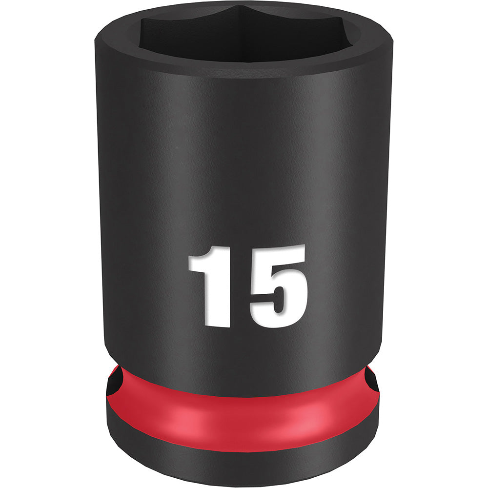 Milwaukee Tool 49-66-6139 Impact Socket 3/8" Drive, 15mm Socket, Hex Drive