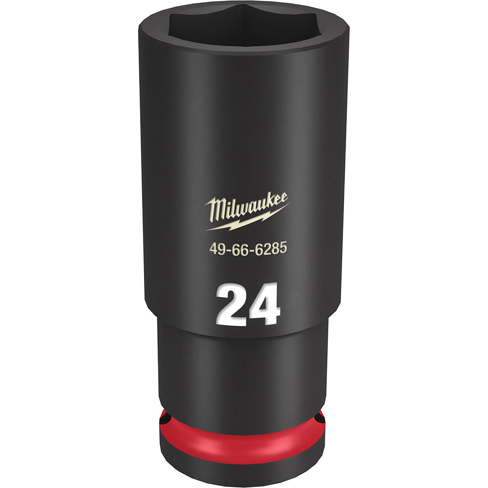 Milwaukee Tool 49-66-6285 Impact Socket 1/2" Drive, 24mm Socket, Hex Drive