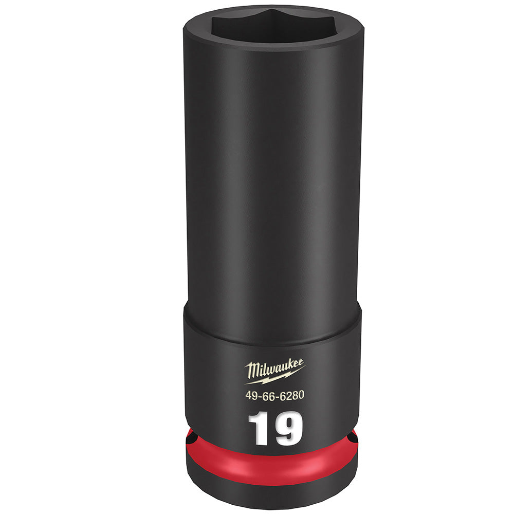 Milwaukee Tool 49-66-6280 Impact Socket 1/2" Drive, 19mm Socket, Hex Drive