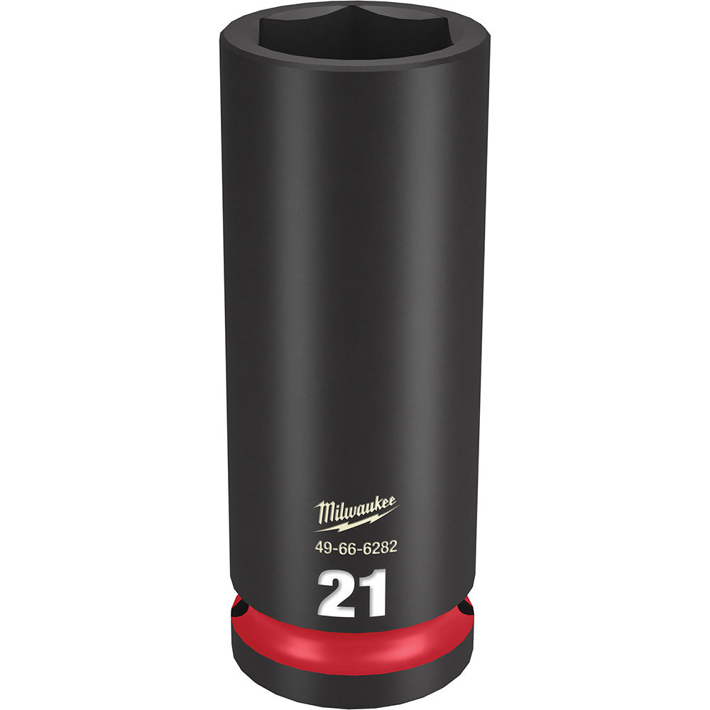 Milwaukee Tool 49-66-6282 Impact Socket 1/2" Drive, 21mm Socket, Hex Drive