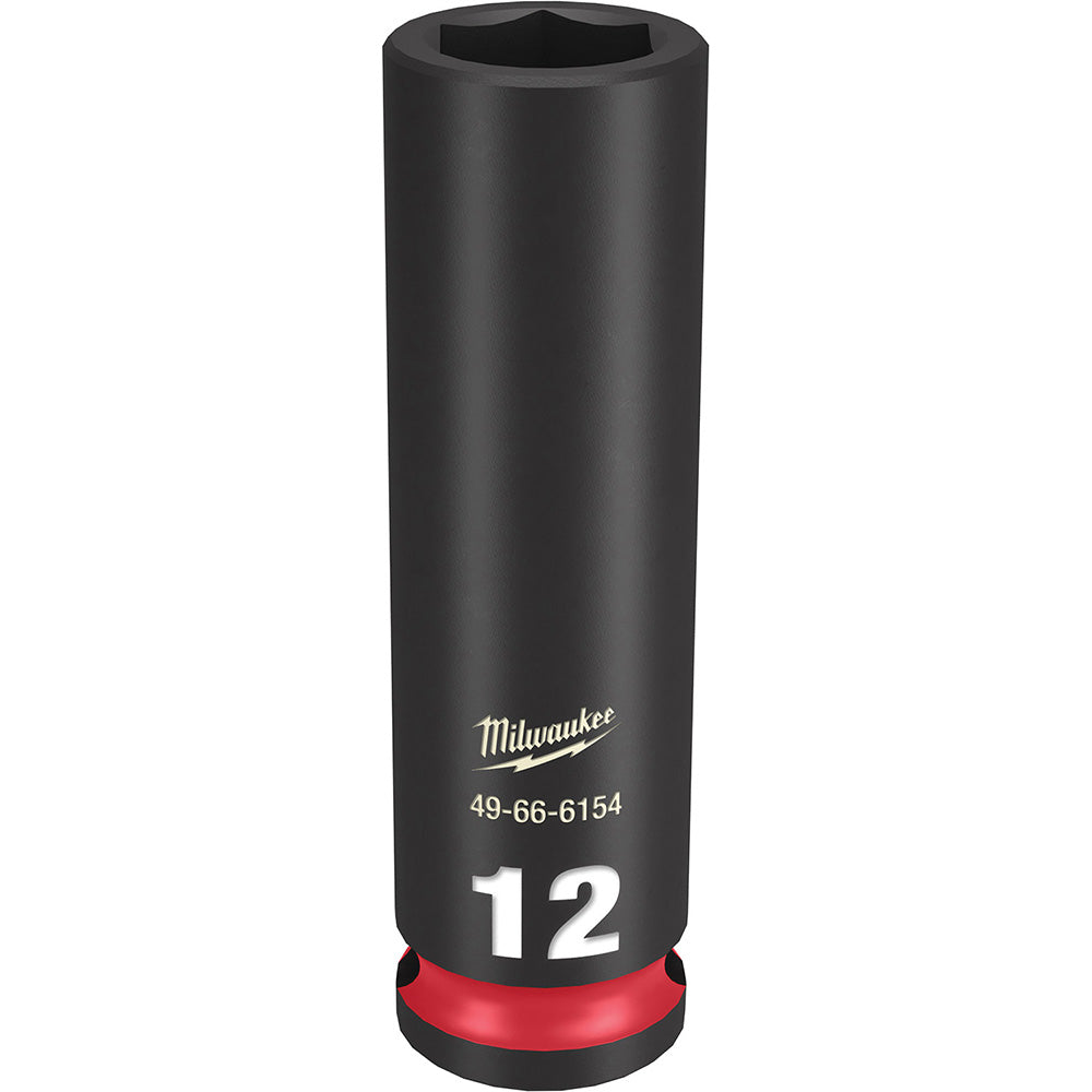 Milwaukee Tool 49-66-6154 Impact Socket 3/8" Drive, 12mm Socket, Hex Drive