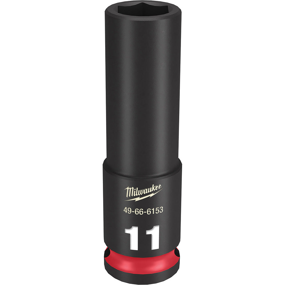 Milwaukee Tool 49-66-6153 Impact Socket 3/8" Drive, 11mm Socket, Hex Drive