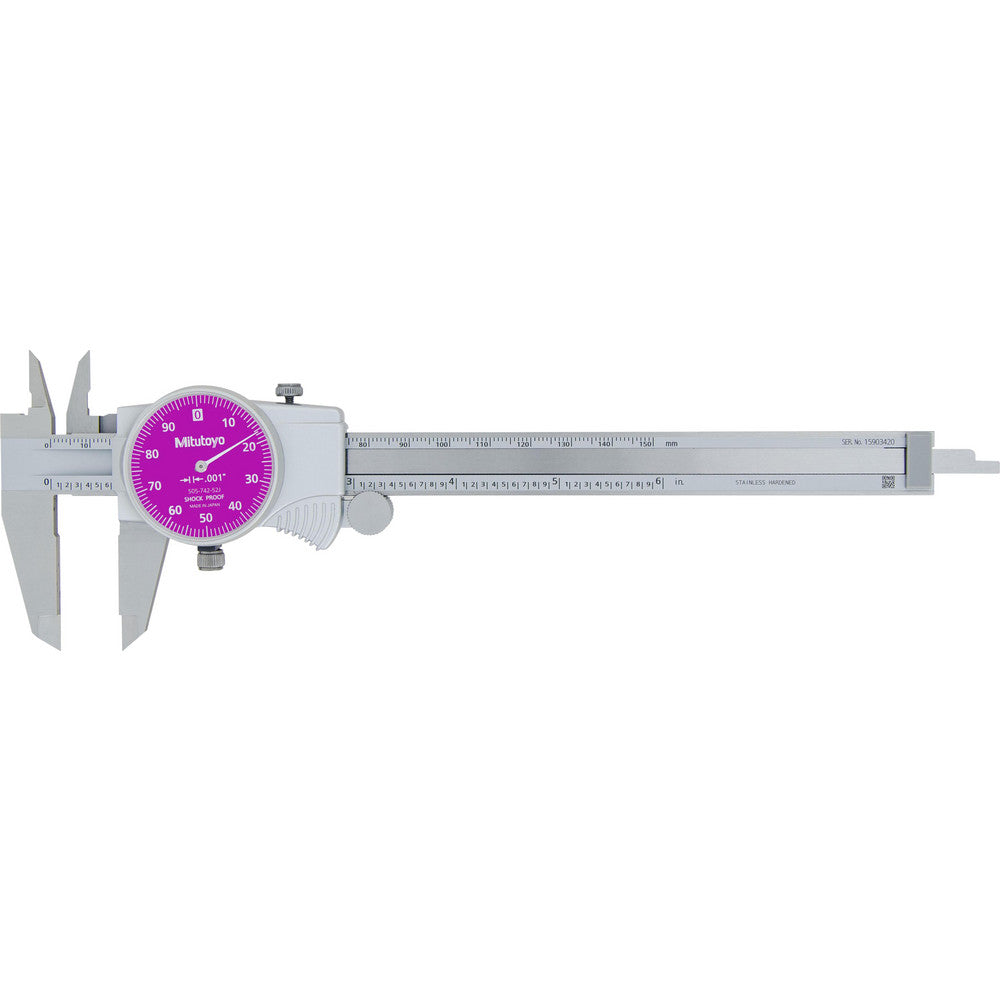 Mitutoyo 505-742-52J Dial Caliper 6", 0.001000" Graduation, +/-.001" Accuracy
