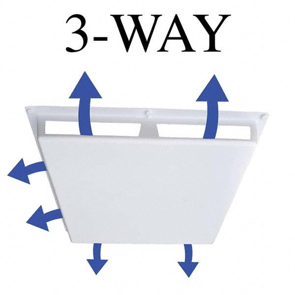 Elima-Draft ELDTCOM3DEF4233 Registers & Diffusers Type Air Deflector Vent Cover  Style 3 Way  Material Plastic  Diameter (Decimal Inch) 24.0000  Width (Decimal Inch - 4 Decimals) 24.5  Product Service Code 5120