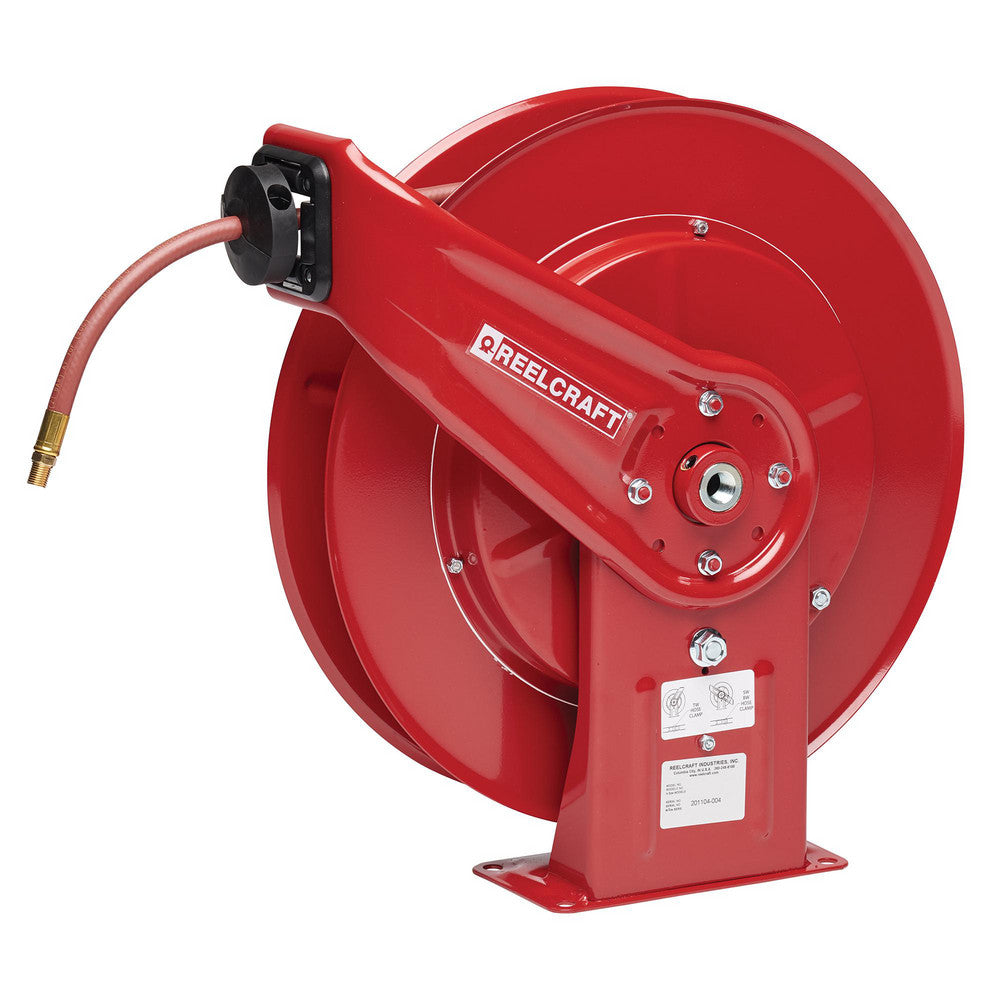 Reelcraft 7650 OLP Hose Reel with Hose 3/8" ID Hose x 50', Spring Retractable