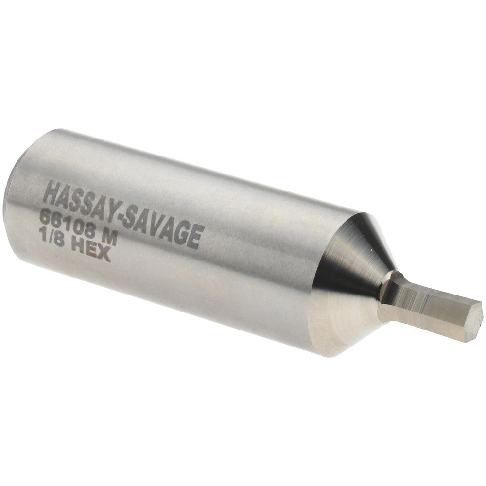 Hassay-Savage 66108-M Rotary Broaches Broaches Type Hexagon Broaches  Size (Inch) 1/8  Broach Size 0.1250in  Tool Material Hardened Proprietary Alloy  Coated Uncoated  Broach Body Width 0.1270in