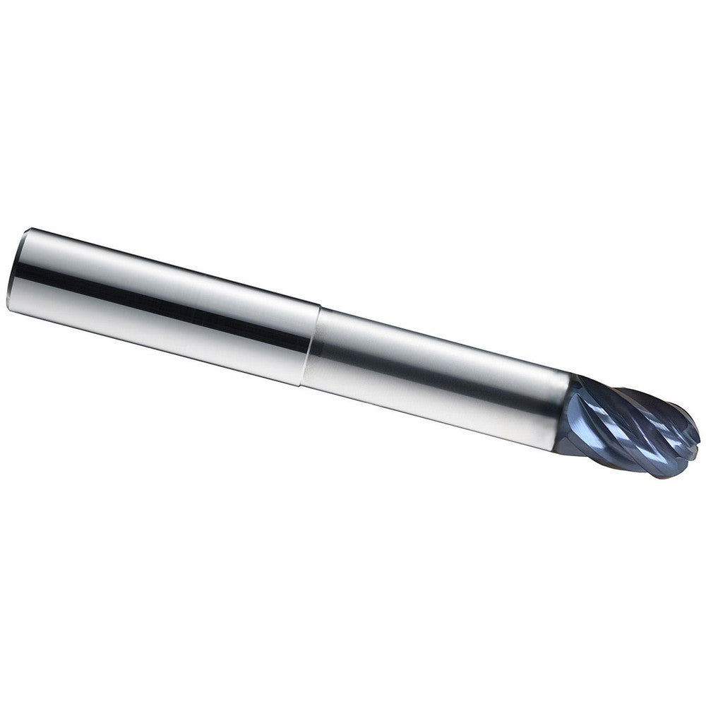 Kyocera SGS Precision Tools 35221 Ball End Mill 0.25" Dia, 6 Flute, Solid Carbide