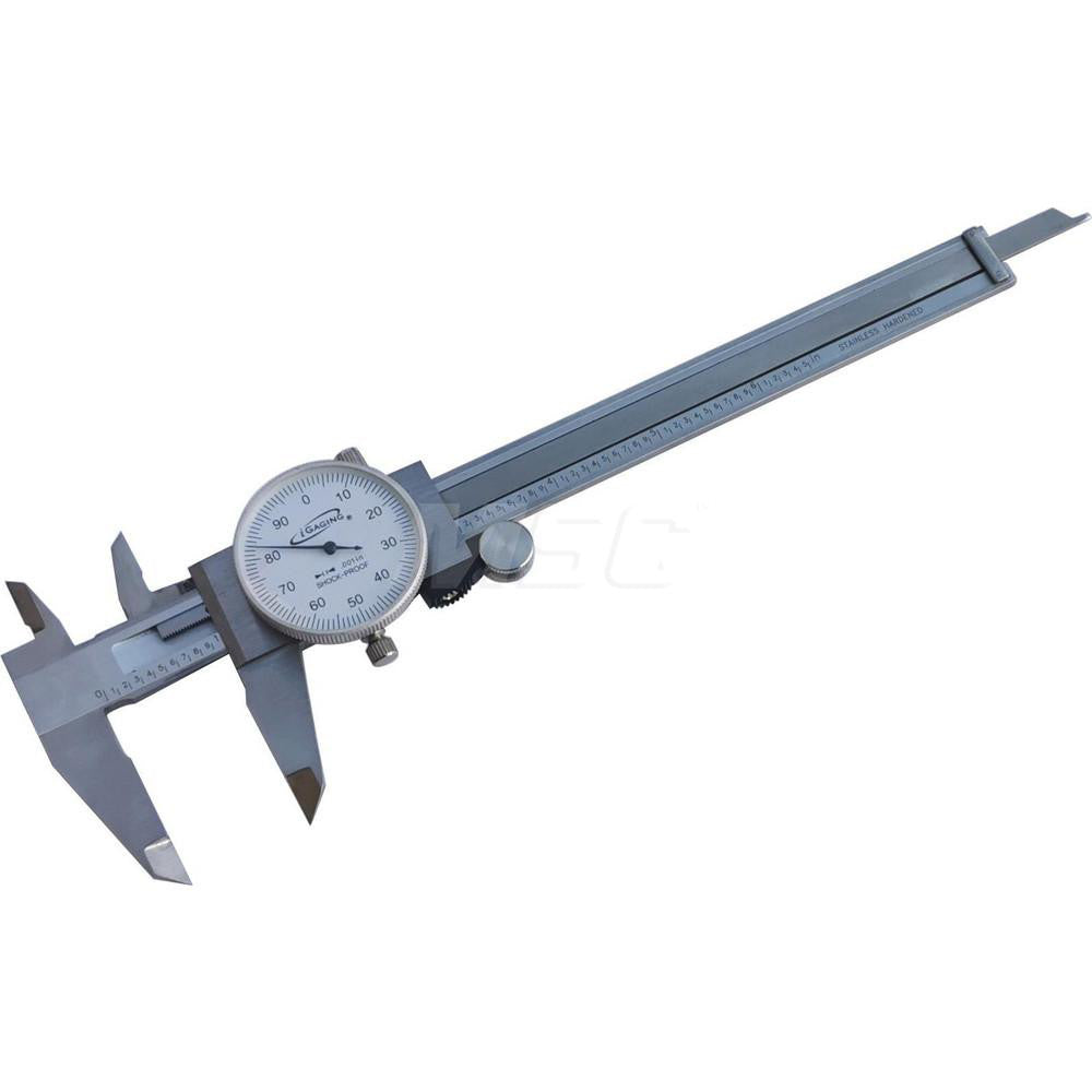 iGaging 100-020 Dial Caliper 6", 0.001000" Graduation, 0.1" per Revolution, 0.0050" Accuracy, Stainless Steel Jaws