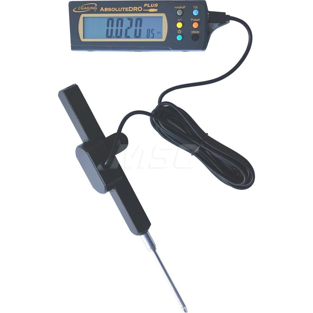 iGaging 35-999-50 Remote Display Linear Gages Maximum Measurement (Inch) 2  Maximum Measurement (mm) 50  Barrel Diameter (mm) 0.3750  Display Type Digital LCD  Minimum Measurement (mm) 0  Accuracy (Decimal Inch) 0.0005
