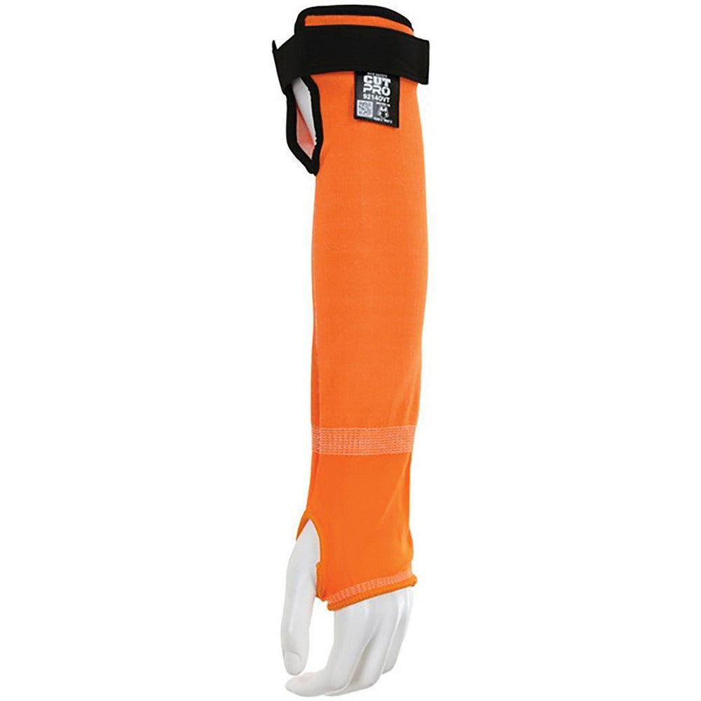MCR Safety 9214OVT Cut & Puncture-Resistant Sleeve Size Universal, HPPE, High-Visibility Orange, ANSI Cut A5