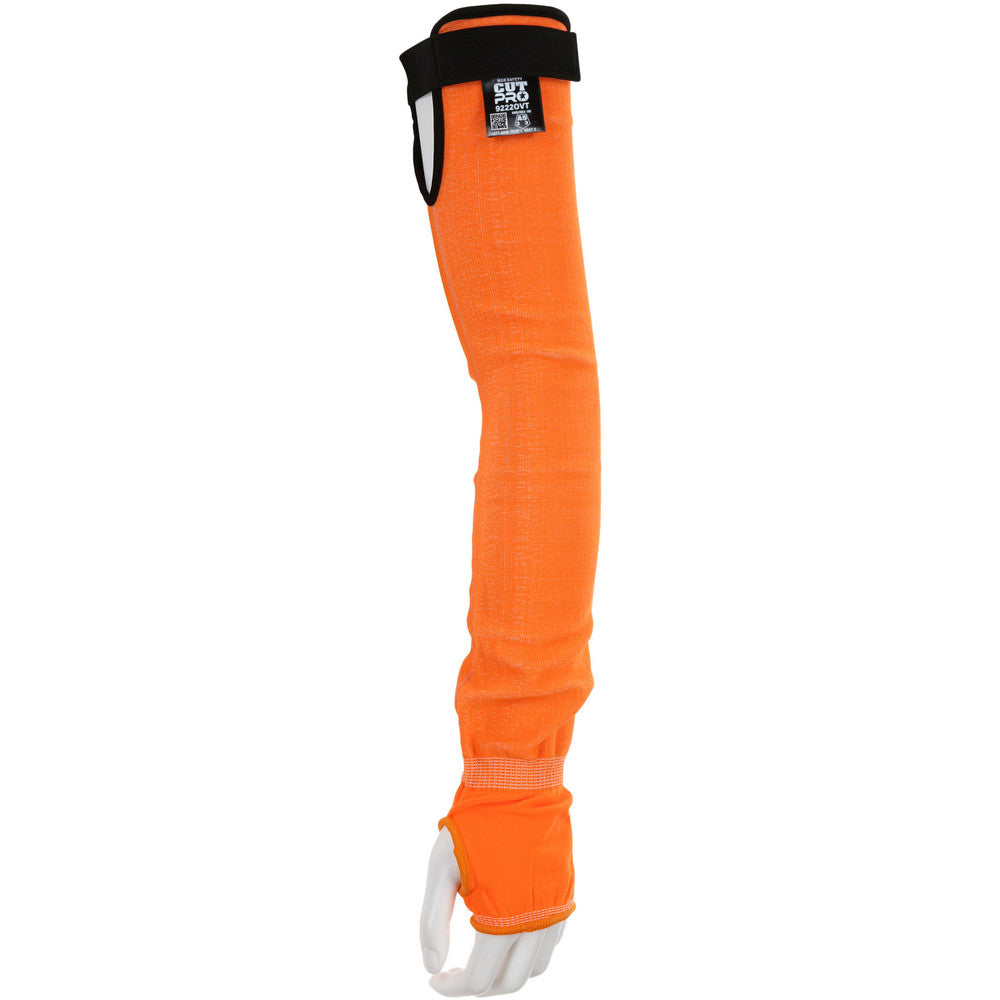 MCR Safety 9222OVT Cut Pro Cut & Puncture-Resistant Sleeves Size Universal, HPPE, High-Visibility Orange, ANSI Cut A5