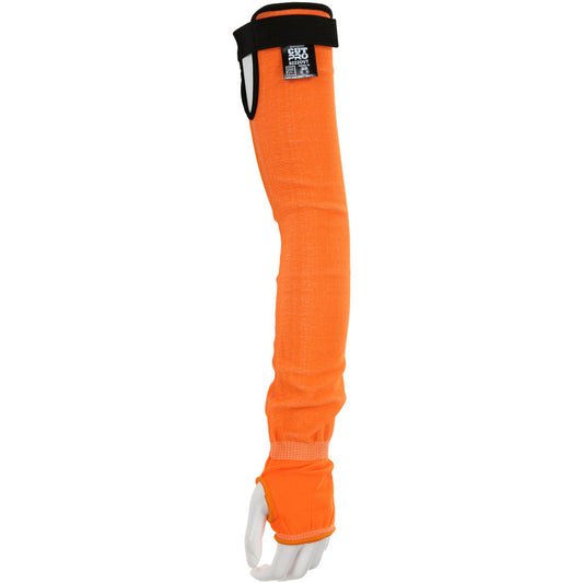 MCR Safety 9222OVT Cut Pro Cut & Puncture-Resistant Sleeves Size Universal, HPPE, High-Visibility Orange, ANSI Cut A5