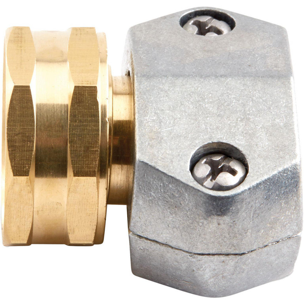 Gilmour 801014-1003 Garden Hose Coupling 0.625" & 0.75" Hose, Female & Garden Hose Mender, GHT, Brass & Zinc