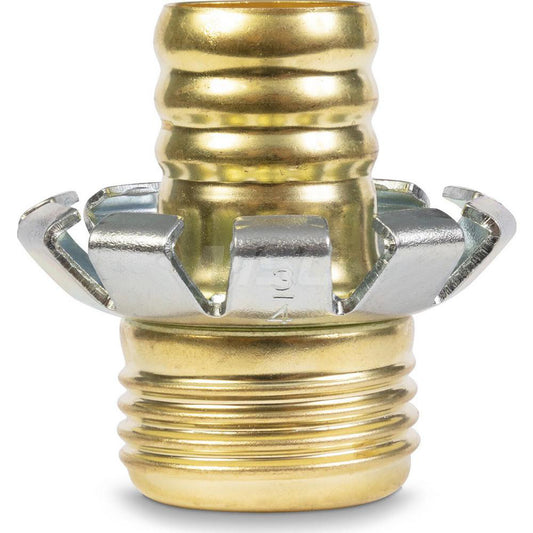 Gilmour 834004-1001 Garden Hose Coupling 0.75" Hose, Garden Hose Mender & Male, GHT, Brass