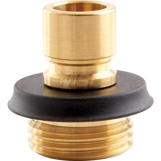 Gilmour 800094-1003 Garden Hose Connector 0.75" Hose, Male & Quick Connect, GHT, Brass & Rubber