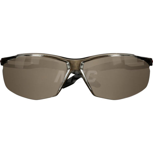 3M 7100238172 Safety Glass Anti-Fog & Anti-Scratch, Polycarbonate, Gray Lenses, Frameless