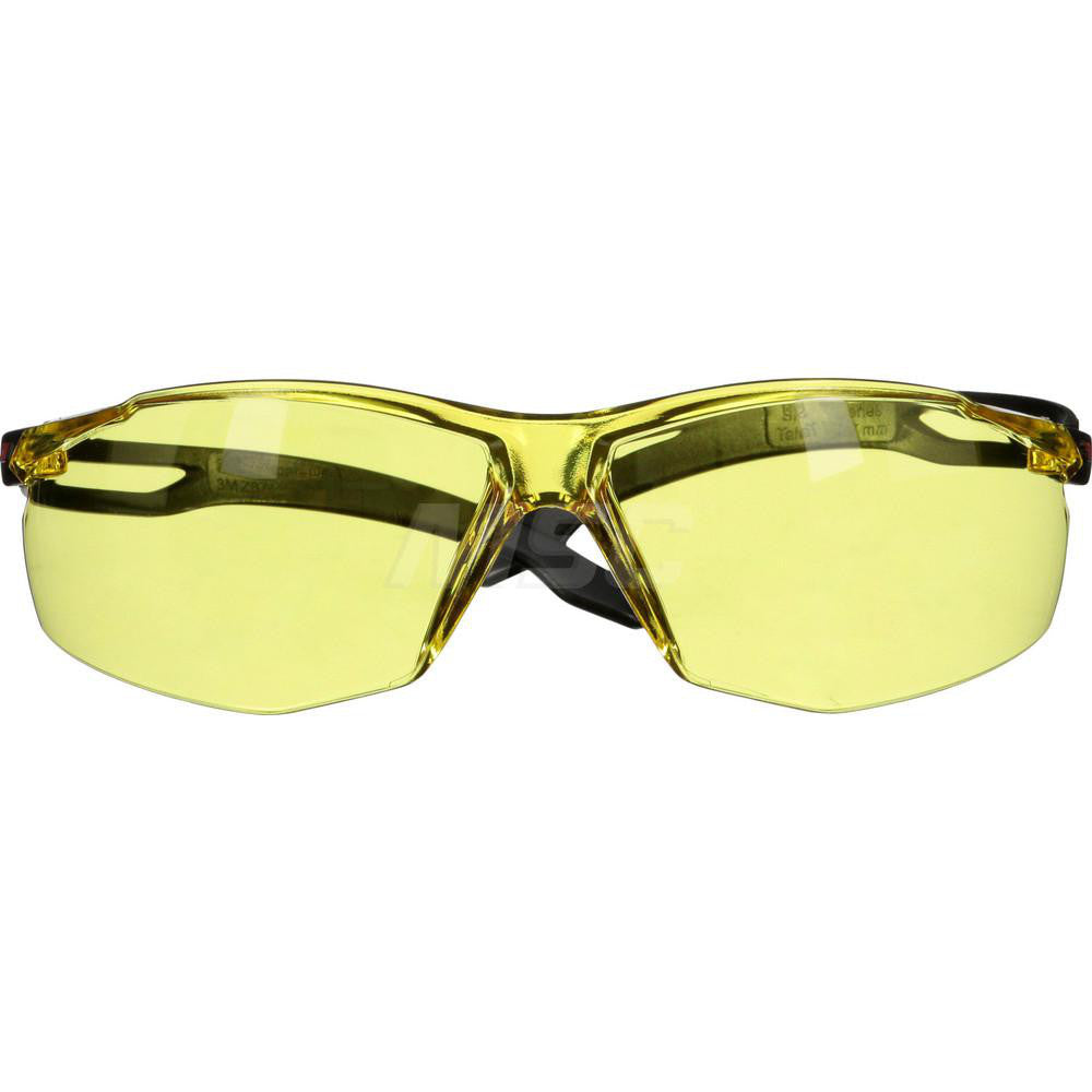 3M 7100239090 Safety Glass Anti-Fog & Anti-Scratch, Polycarbonate, Amber Lenses, Frameless