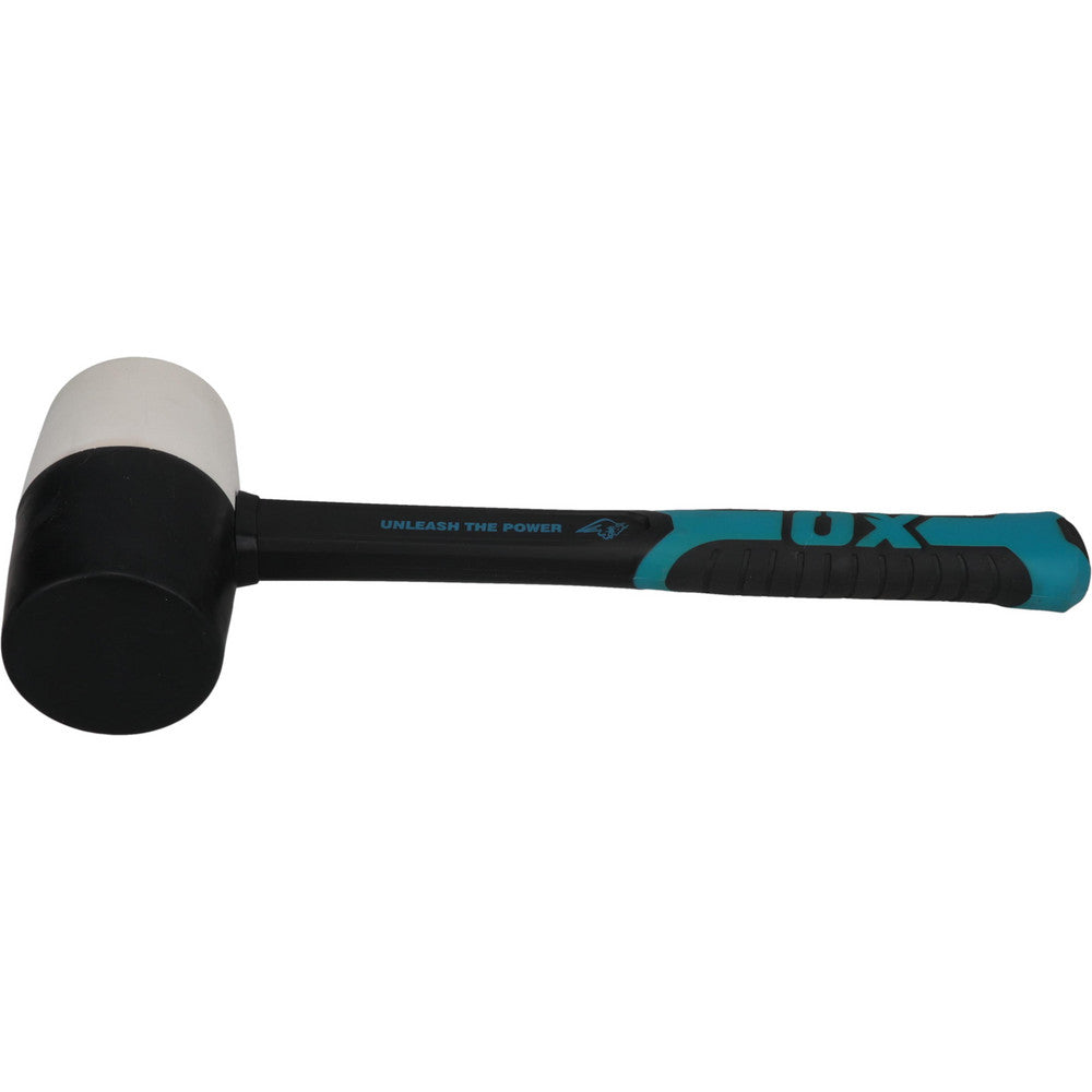 Ox Tools OX-T081924 Non-Marring Hammer 24 oz, 2-1/2" Face Dia, Rubber Head