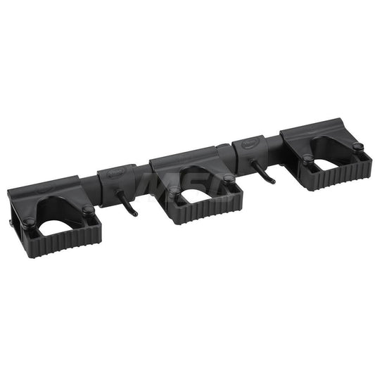 Vikan 10119 Hygienic Hi-Flex Wall Bracket System, 16.5", Black