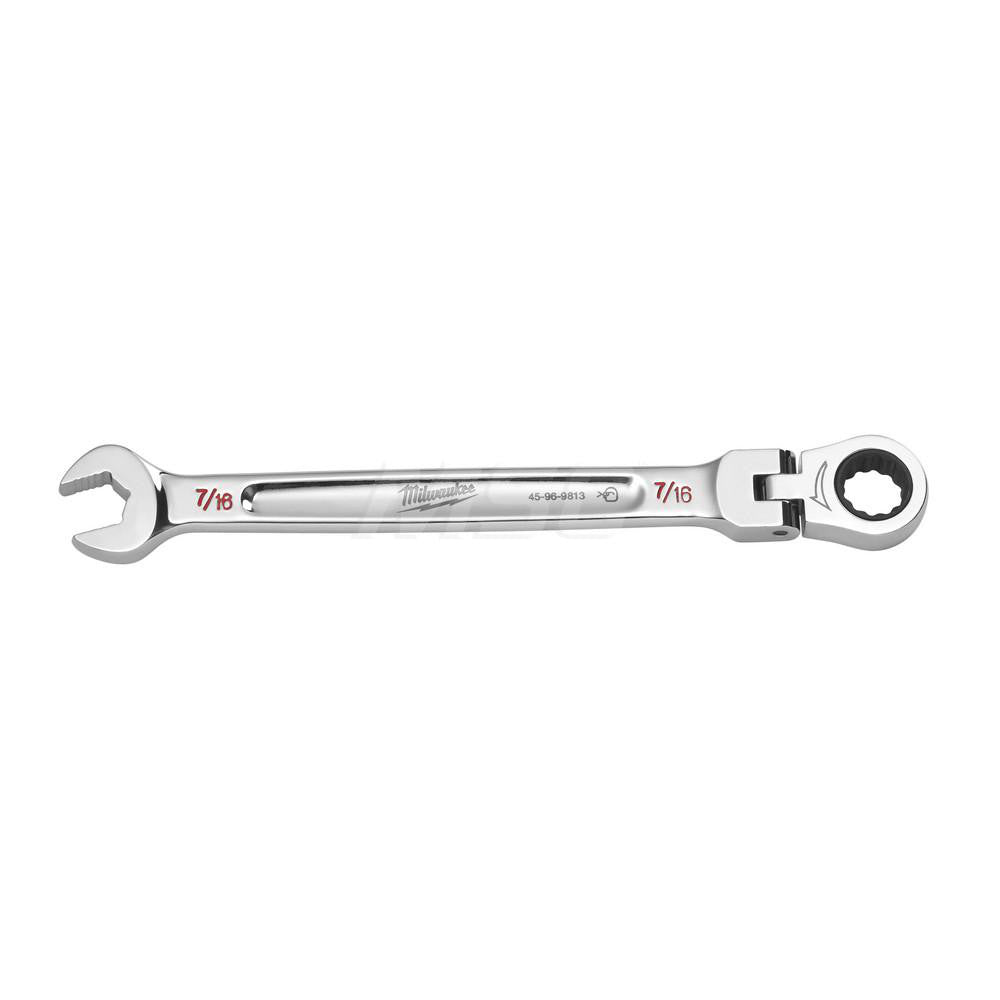 Milwaukee Tool 45-96-9813 Combination Wrench 7/16" Head Size, 180 deg Offset