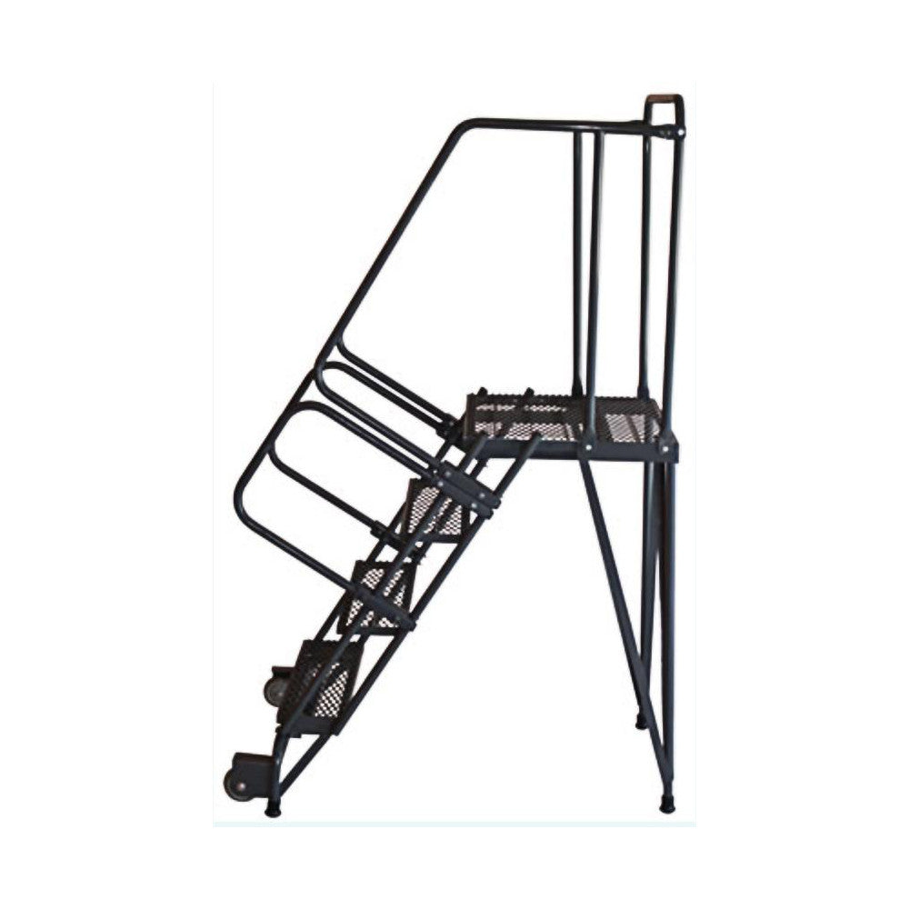 Ballymore H326TR-G Steel Tilt & Roll Rolling Ladder Type Not Rated, 28-1/2" Platform, 450 lb Capacity, 3 Step, 30" Base Width