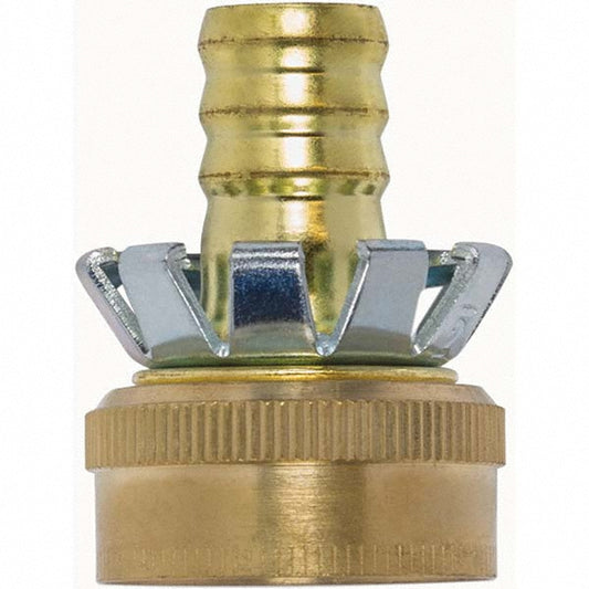 Gilmour 801204-1002 Garden Hose Coupler 0.5" Hose, Female, 3/4", Brass