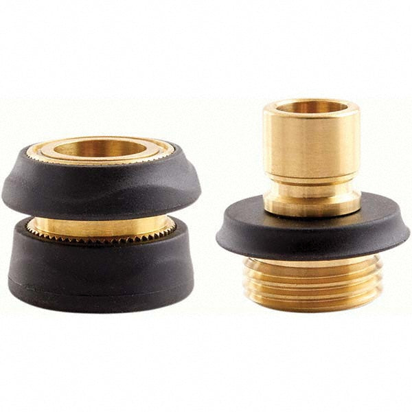 Gilmour 840204-1001 Garden Hose Connector Female & Male, 3/4", Brass