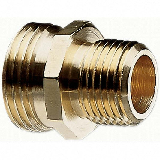 Gilmour 807504-1002 Garden Hose Connector 0.75" Hose, Male Hose to Male Pipe, 3/4" NH x 1/2" NPT, Brass
