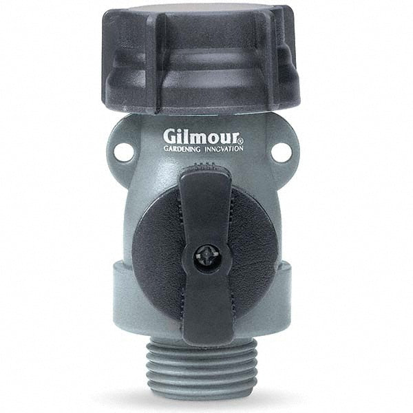 Gilmour 800014-1001 Garden Hose Shut-Off Valve Female & Male, 3/4", Plastic