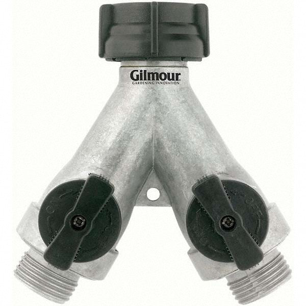 Gilmour 800214-1001 Garden Hose Shut-Off Valve Female & Male, 3/4", Metal