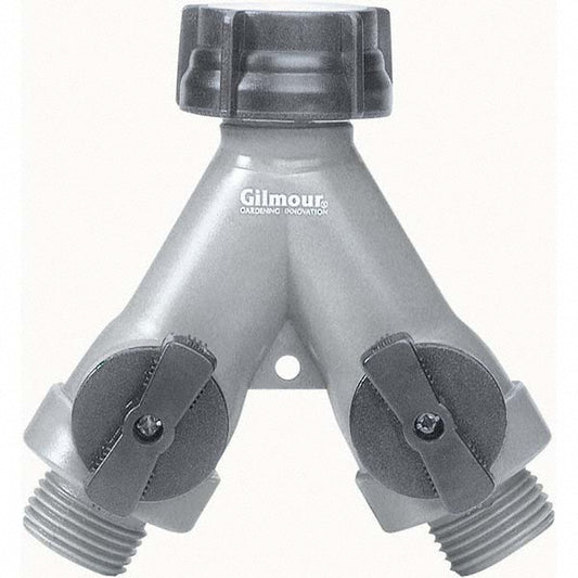 Gilmour 800024-1001 Garden Hose Shut-Off Valve Female & Male, 3/4", Plastic