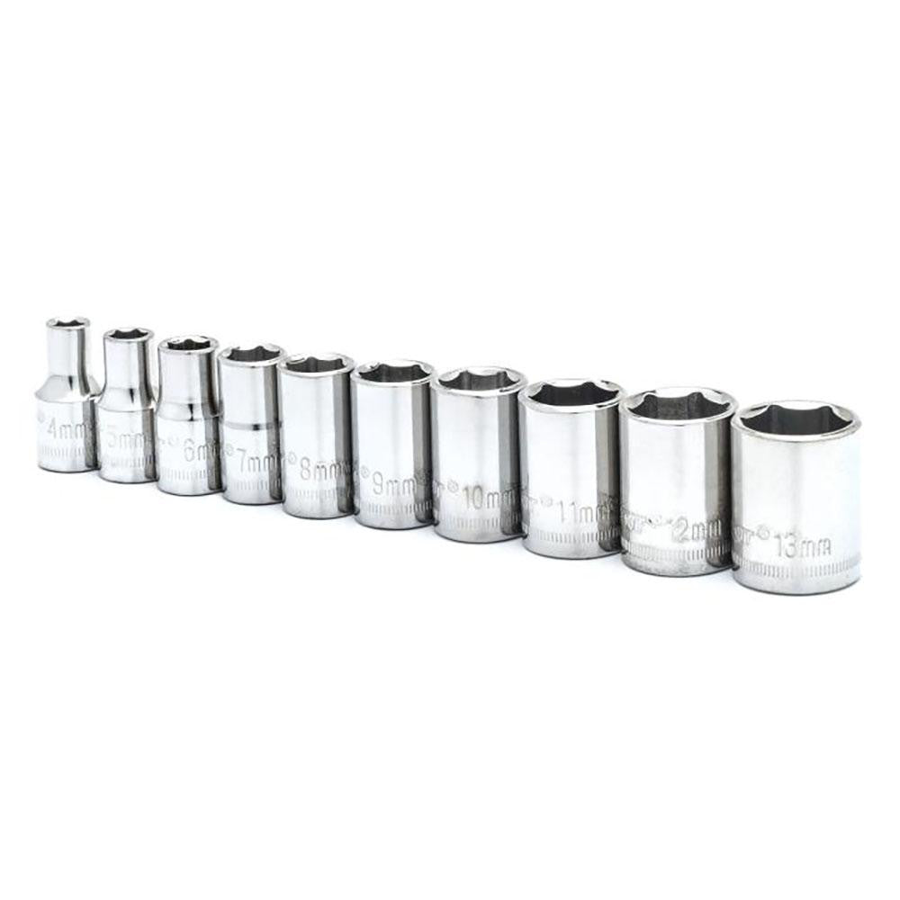 Crescent CSAS9N Standard Socket Set 10 Pc, 1/4" Drive, 4.00 to 13.00" Socket