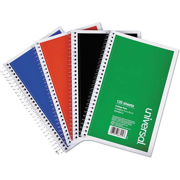 Universal UNV66414 Notebook 120 Sheets, College Ruled