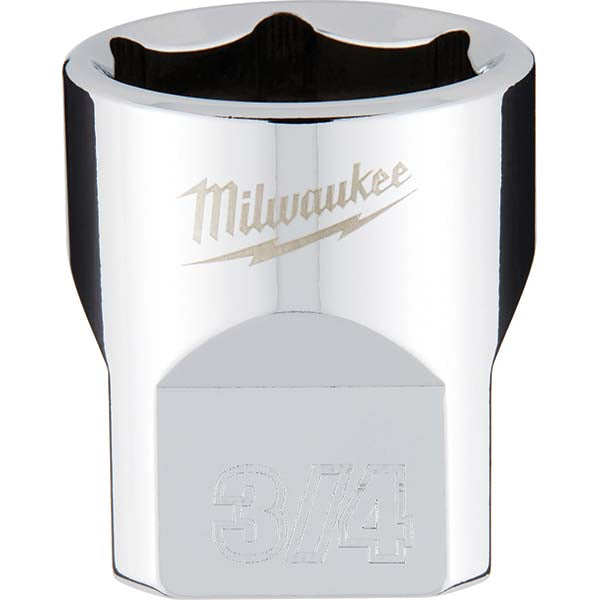 Milwaukee Tool 45-34-9068 Four Flat Hand Socket 3/8 Drive, 3/4" Socket, 6 Points, Not Tether Capable